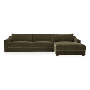Moe's Home Collection Farrow Modular Sectional Fabric Green