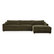 Moe's Home Collection Farrow Modular Sectional Fabric Green
