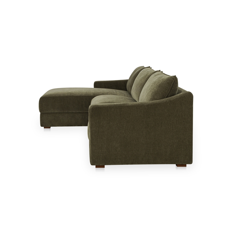 Moe's Home Collection Farrow Modular Sectional Fabric Green