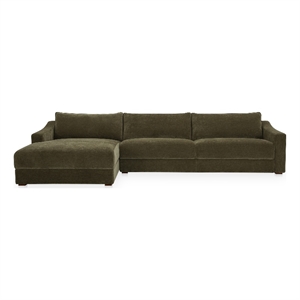 Moe's Home Collection Farrow Modular Sectional Fabric Green