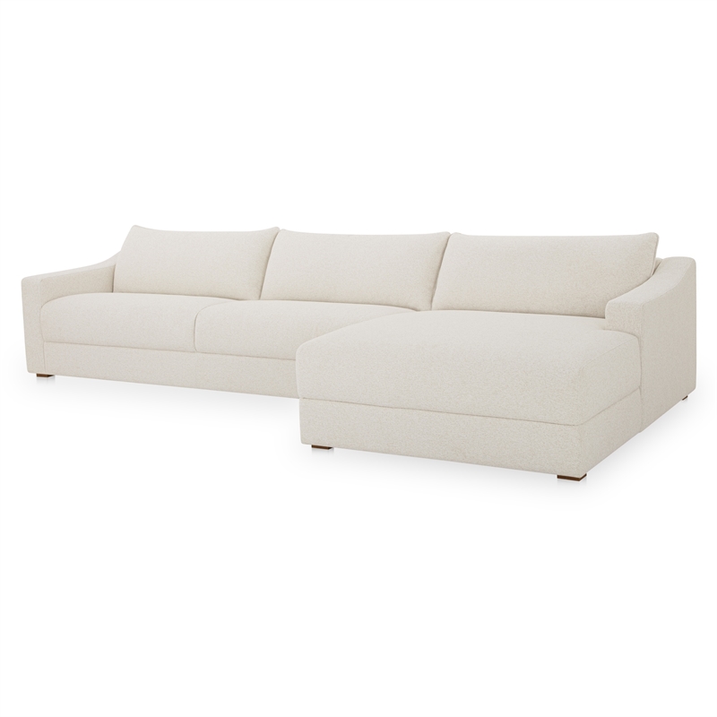 Moe's Home Collection Farrow Modular Sectional Fabric White