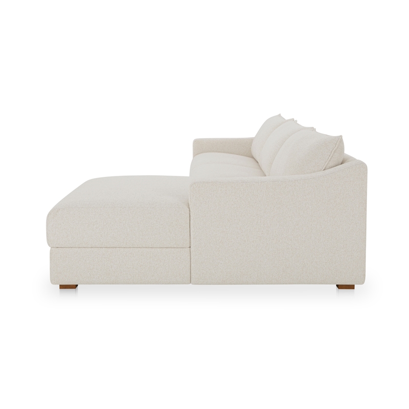 Moe's Home Collection Farrow Modular Sectional Fabric White