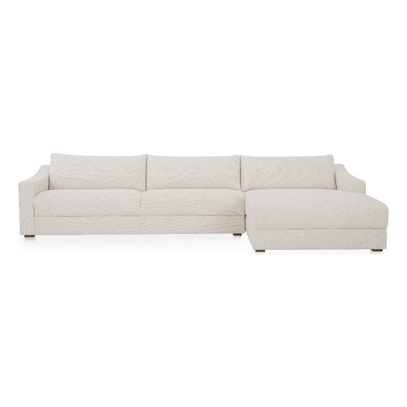 Moe's Home Collection Farrow Modular Sectional Fabric White