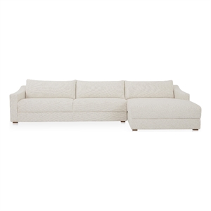 Moe's Home Collection Farrow Modular Sectional Fabric White