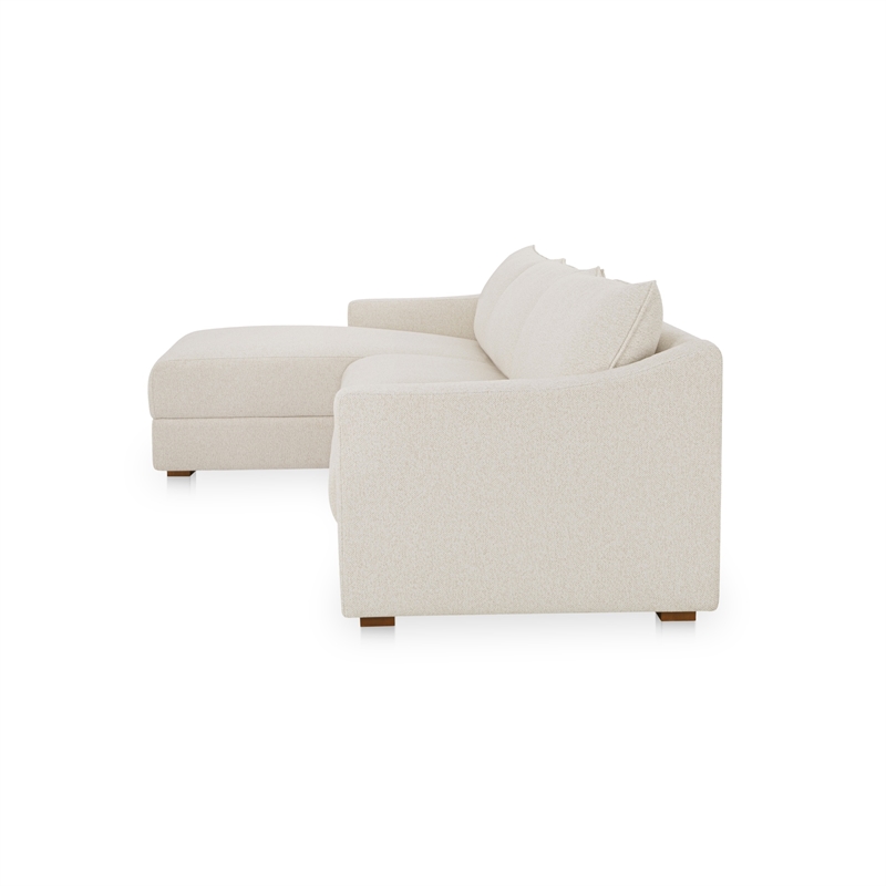 Moe's Home Collection Farrow Modular Sectional Fabric White