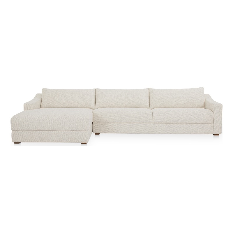 Moe's Home Collection Farrow Modular Sectional Fabric White
