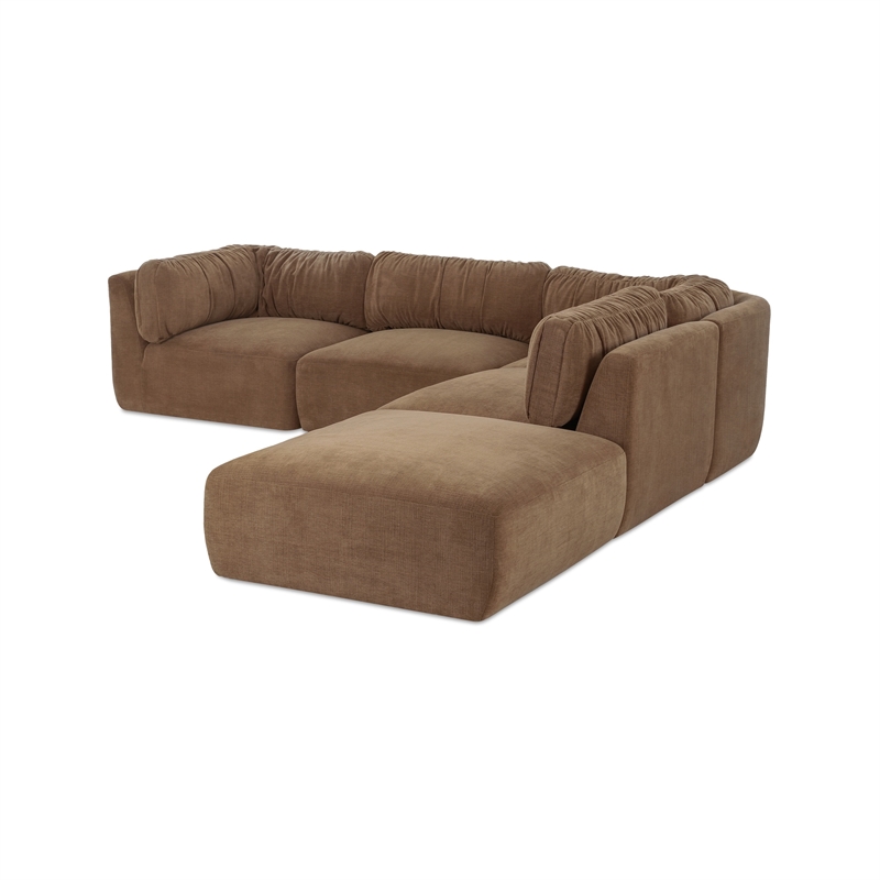 Moe's Home Collection Matina Modular Sectional Fabric Taupe