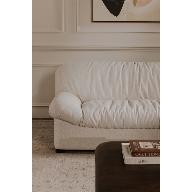 Moe's Home Collection Halston Sofa Fabric White
