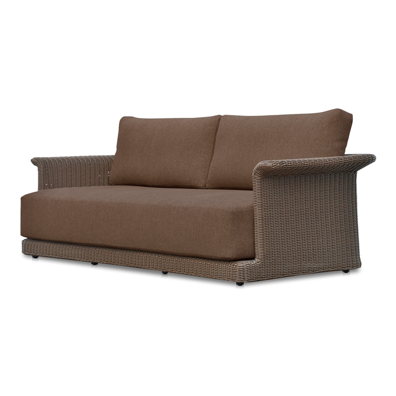 Moe's Home Collection Meredith Sofa Rattan Brown