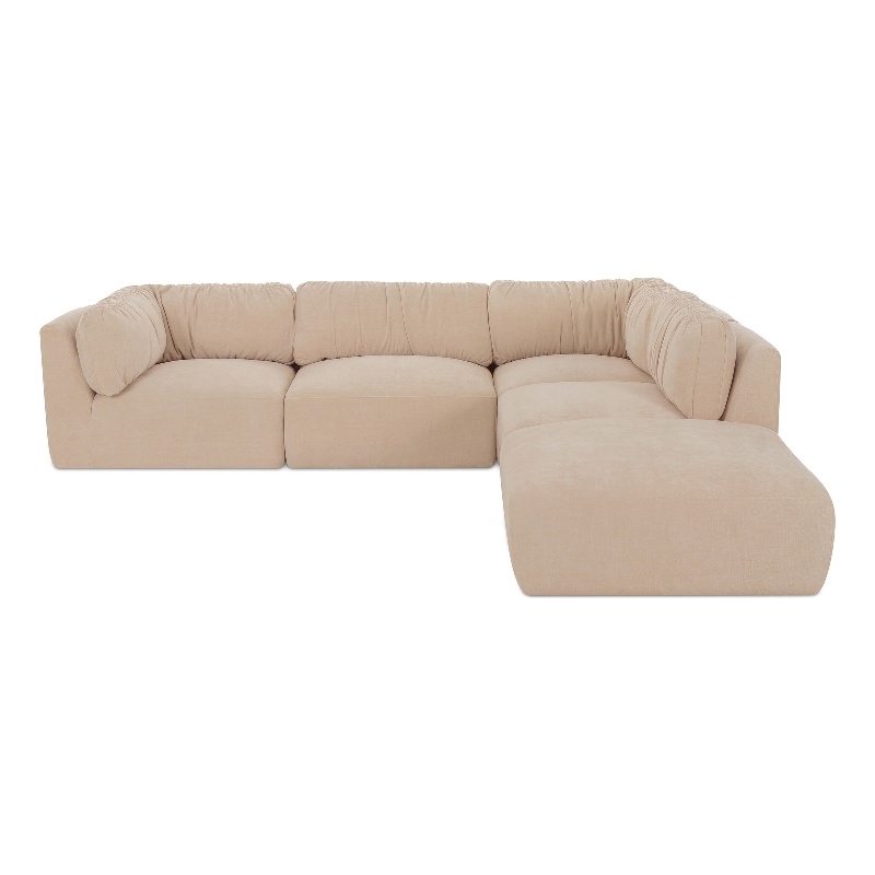 Moe's Home Collection Matina Modular Sectional Fabric Beige