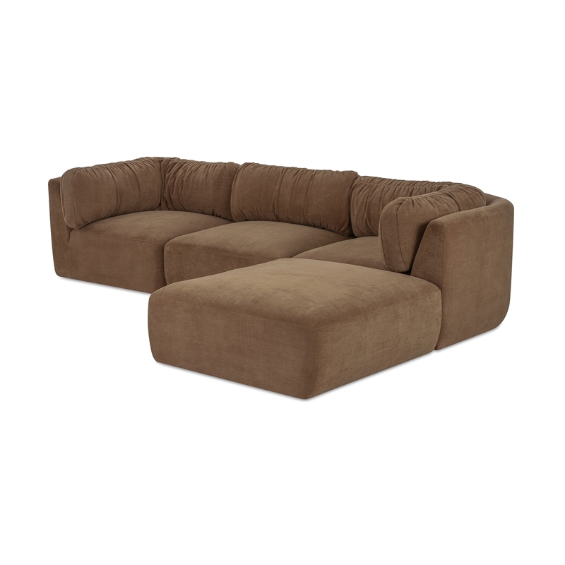 Moe's Home Collection Matina Modular Sectional Fabric Taupe
