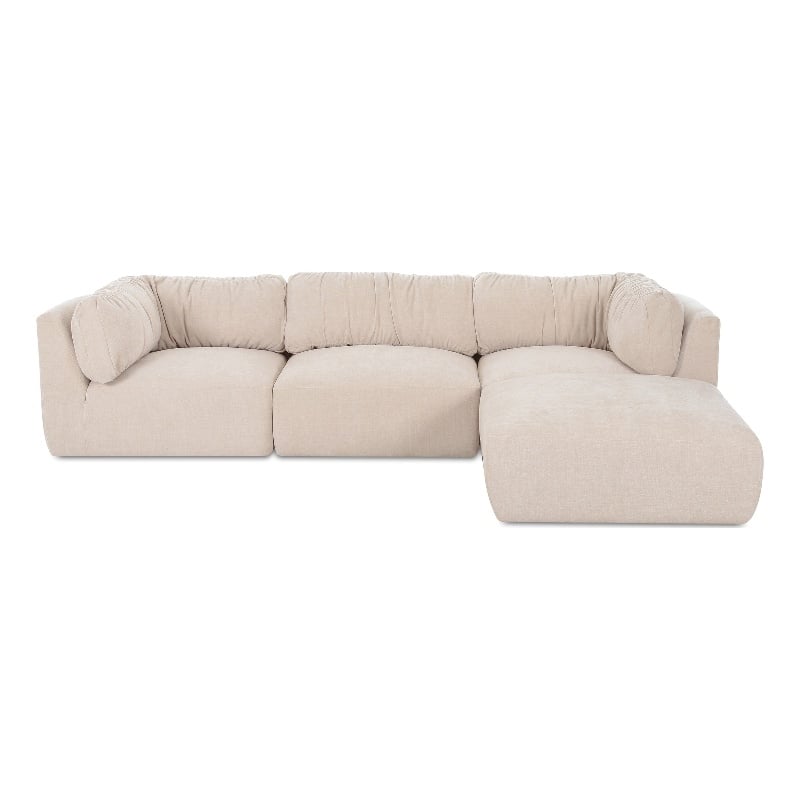Moe's Home Collection Matina Modular Sectional Fabric Beige