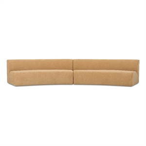 Moe's Home Collection Naomi Modular Sectional Fabric Yellow