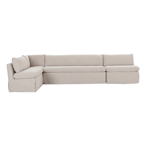 Moe's Home Collection Fable Modular Sectional Fabric Beige