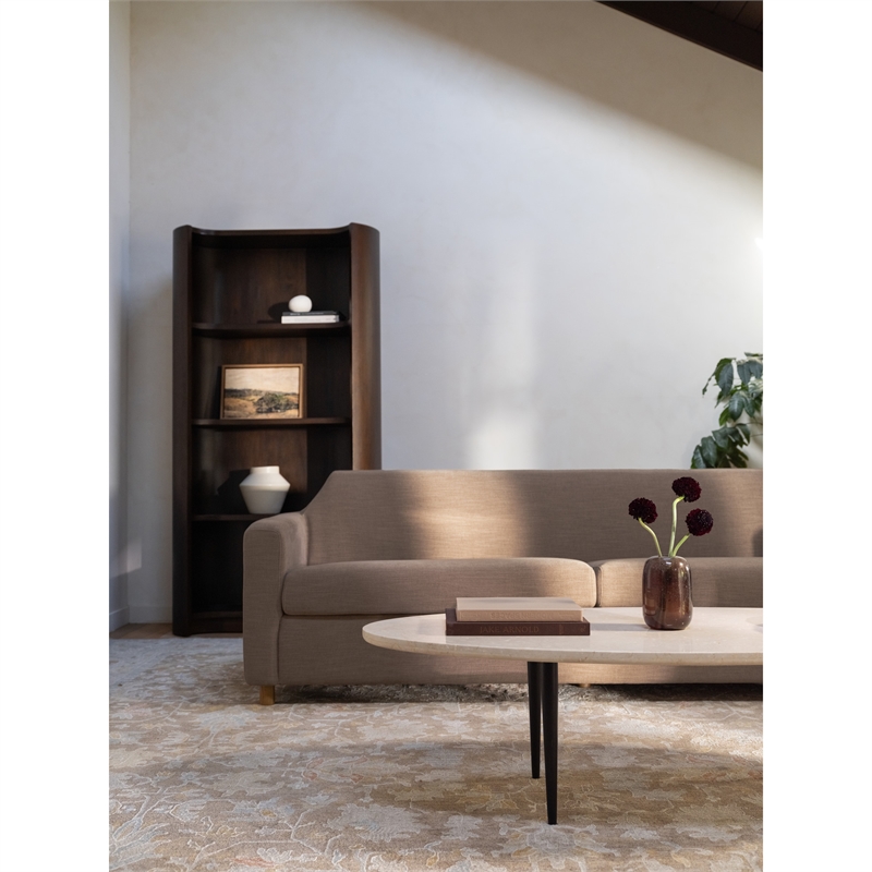 Moe's Home Collection Finch Sofa Fabric Brown