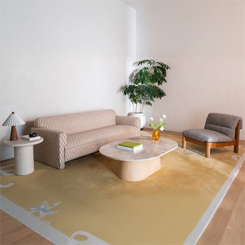 Moe's Home Collection Leo Sofa Fabric Taupe