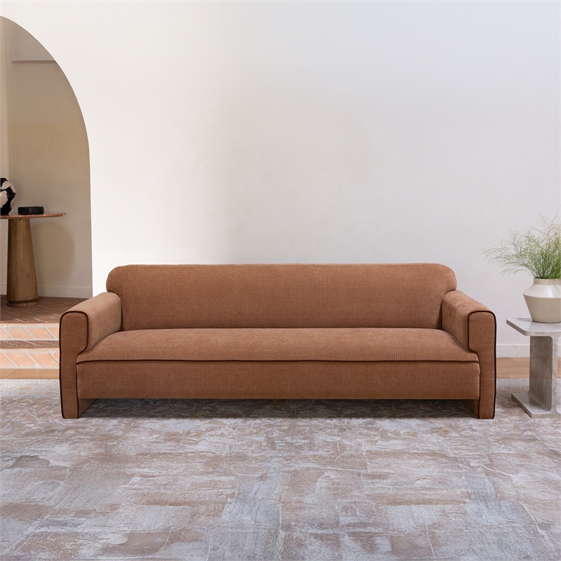 Moe's Home Collection Leo Sofa Fabric Brown