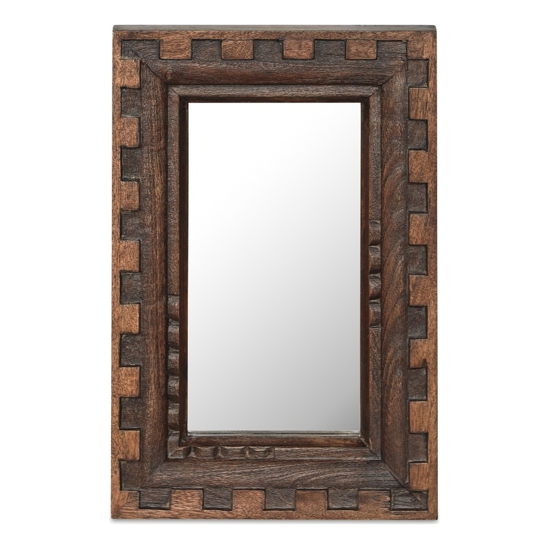 Moe's Home Collection Holland Mirror Wood Brown