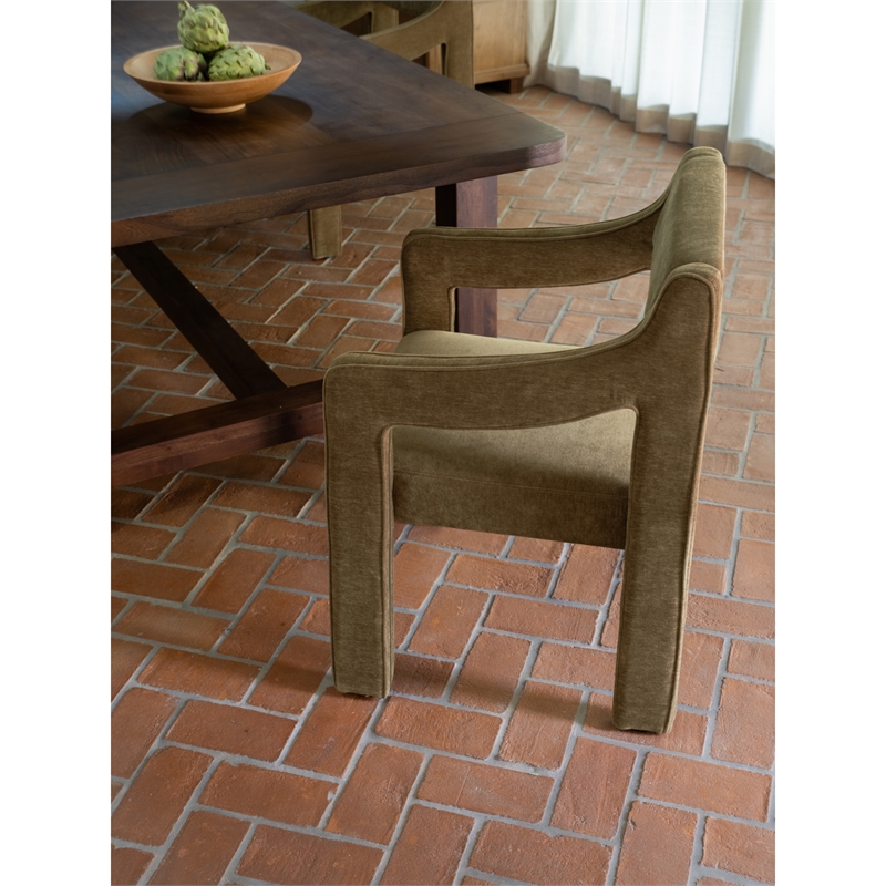 Moe's Home Collection Elise Dining Chair Fabric Green
