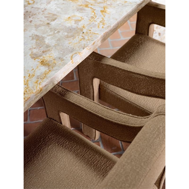 Moe's Home Collection Elise Dining Chair Fabric Brown