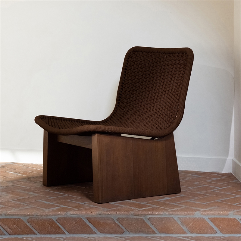 Moe's Home Collection Savanna Outdoor Chair Wood Brown