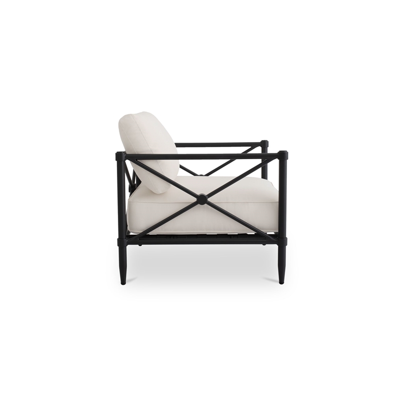 Moe's Home Collection Willow Outdoor Chair Fabric White