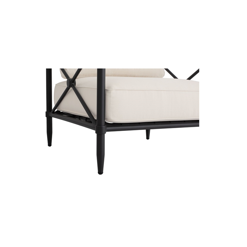 Moe's Home Collection Willow Outdoor Chair Fabric White