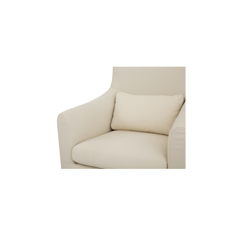 Moe's Home Collection Lydia Outdoor Chair Fabric White