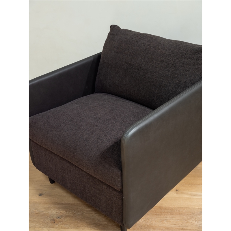 Moe's Home Collection Teller Accent Chair Fabric Black
