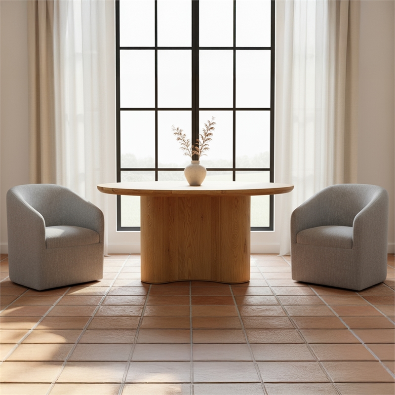 Moe's Home Collection Sandy Dining Chair Fabric Gray