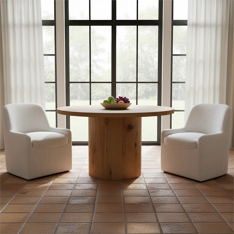 Moe's Home Collection Maisie Dining Chair Fabric Beige