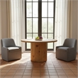 Moe's Home Collection Maisie Dining Chair Fabric Blue