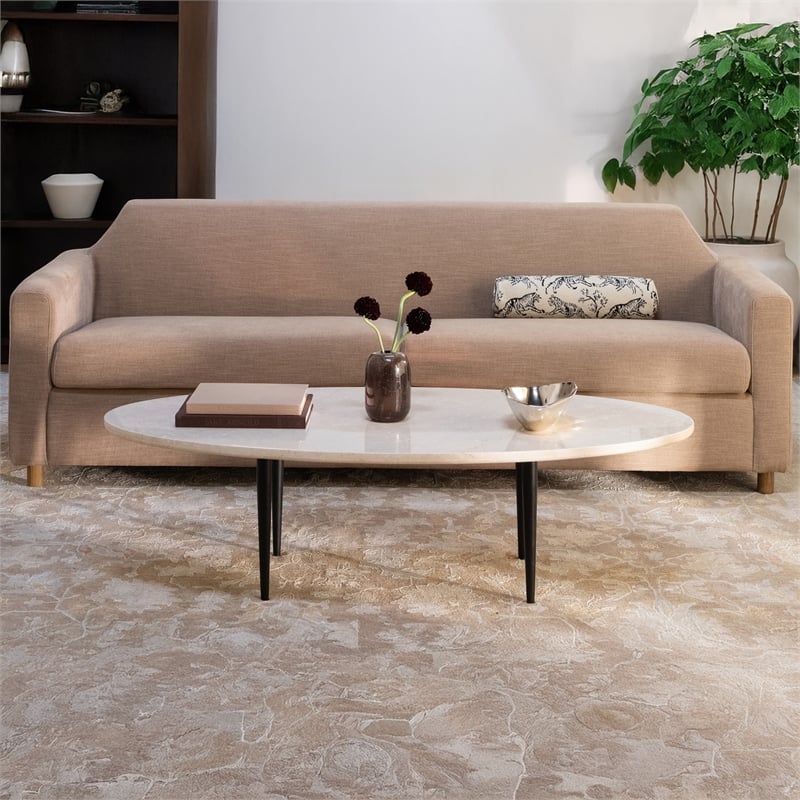 Moe's Home Collection Winona Coffee Table Stone Beige