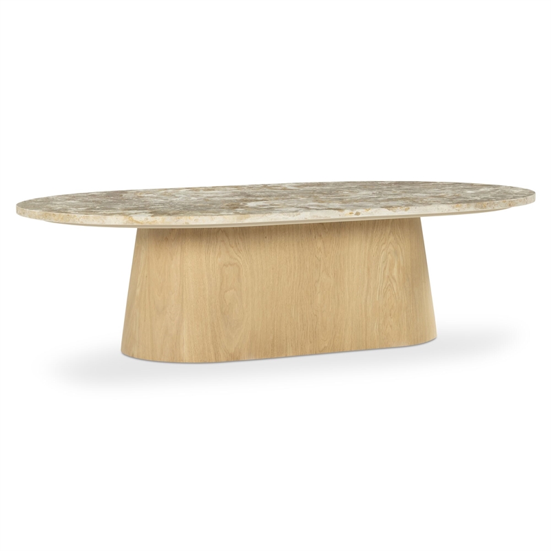 Moe's Home Collection Carly Coffee Table Stone Beige