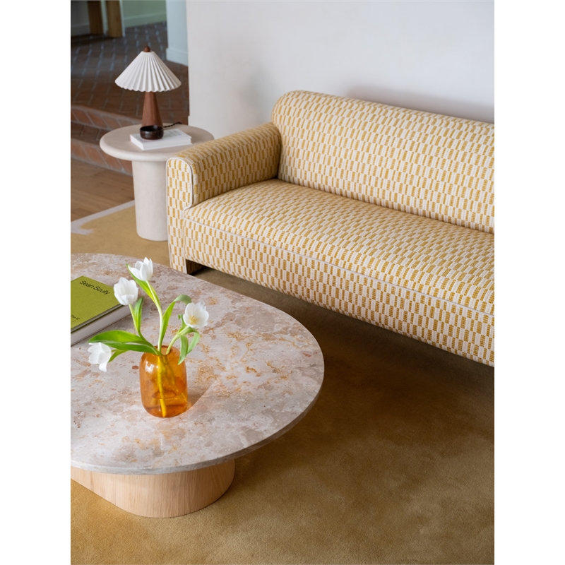 Moe's Home Collection Carly Coffee Table Stone Beige