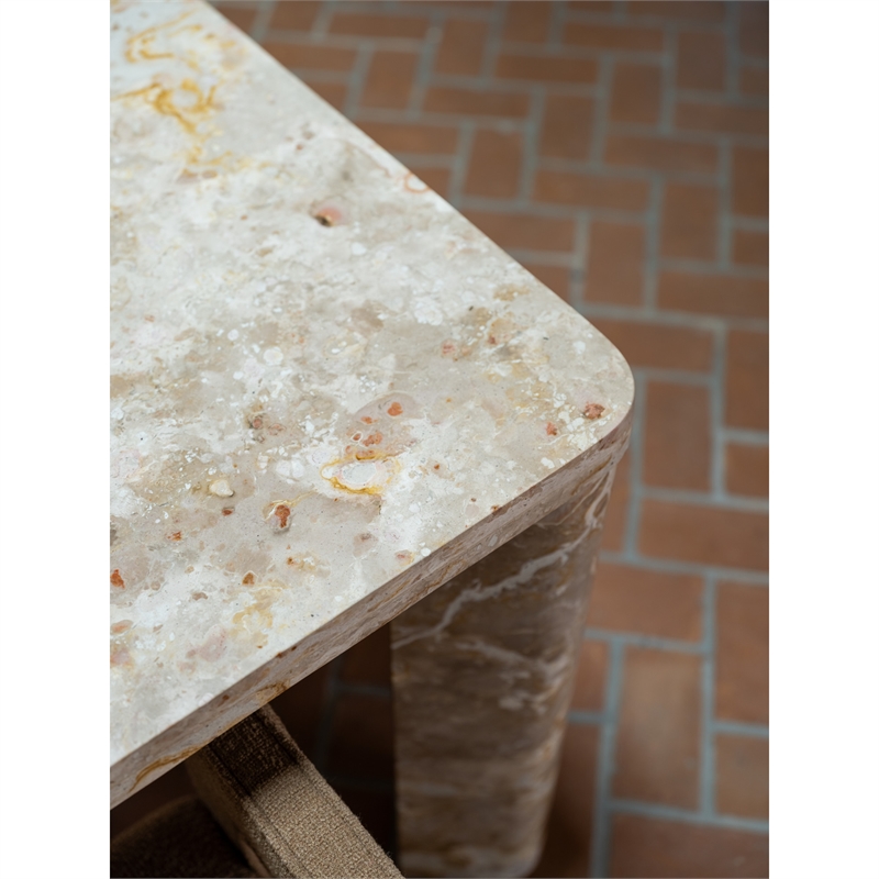 Moe's Home Collection Segment Dining Table Stone Beige