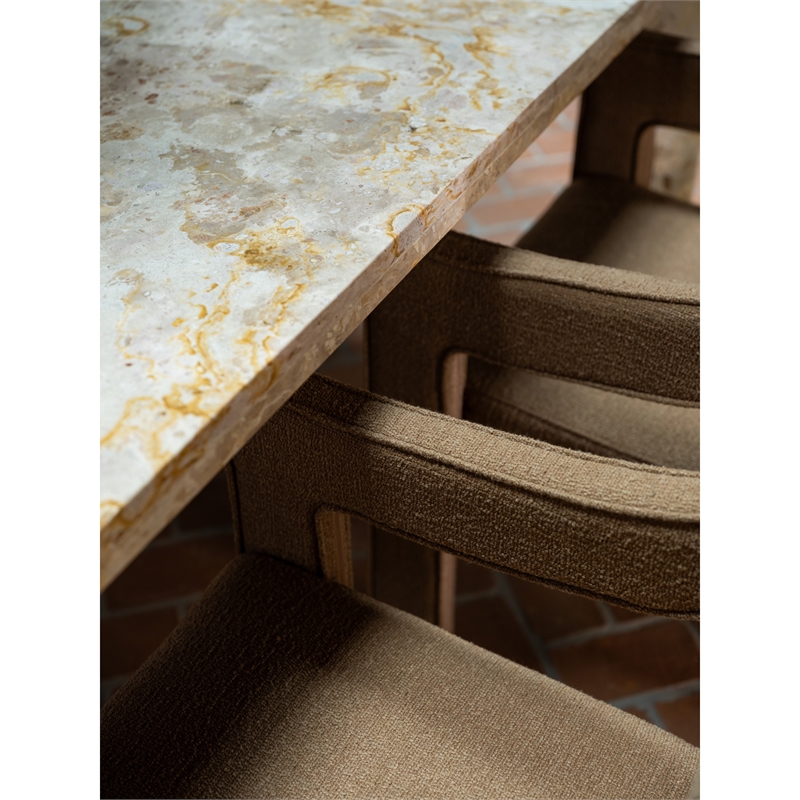 Moe's Home Collection Segment Dining Table Stone Beige