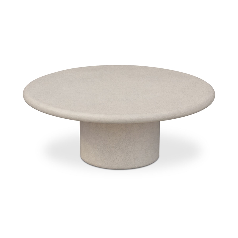 Moe's Home Collection Frida Outdoor Coffee Table Concrete White