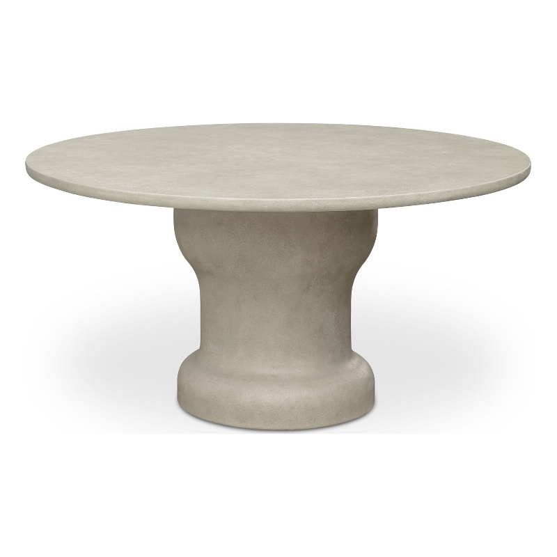Moe's Home Collection Magnolia Outdoor Dining Table Concrete White