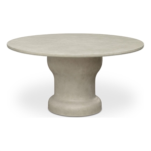 Moe's Home Collection Magnolia Outdoor Dining Table Concrete White