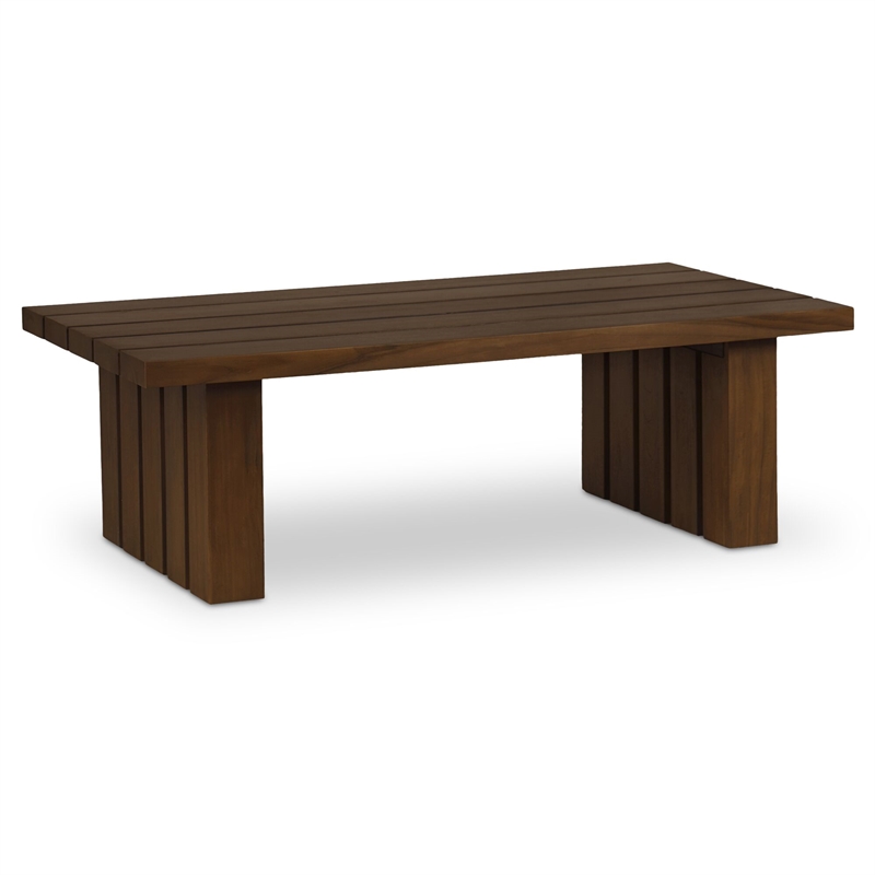 Moe's Home Collection Denby Outdoor Coffee Table Wood Brown
