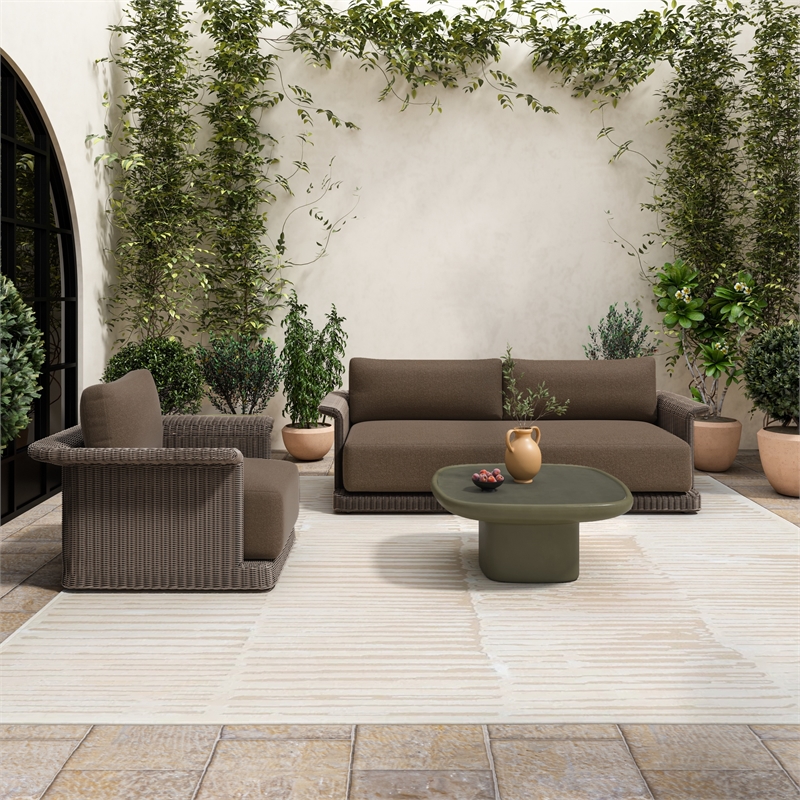 Moe's Home Collection Manon Outdoor Coffee Table Concrete Green