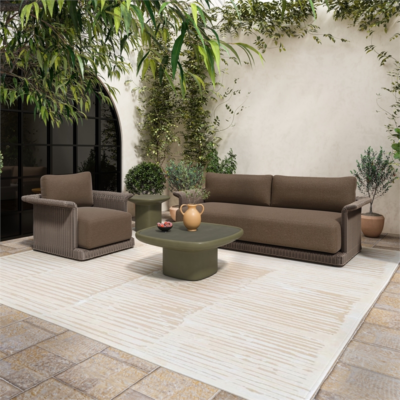Moe's Home Collection Manon Outdoor Coffee Table Concrete Green