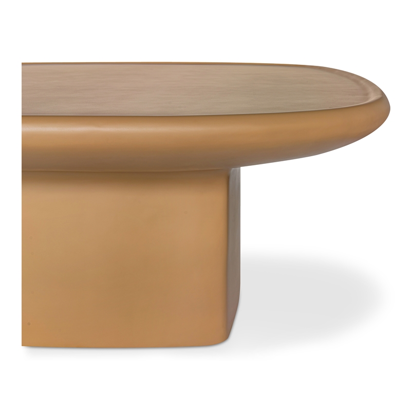 Moe's Home Collection Manon Outdoor Coffee Table Concrete Yellow