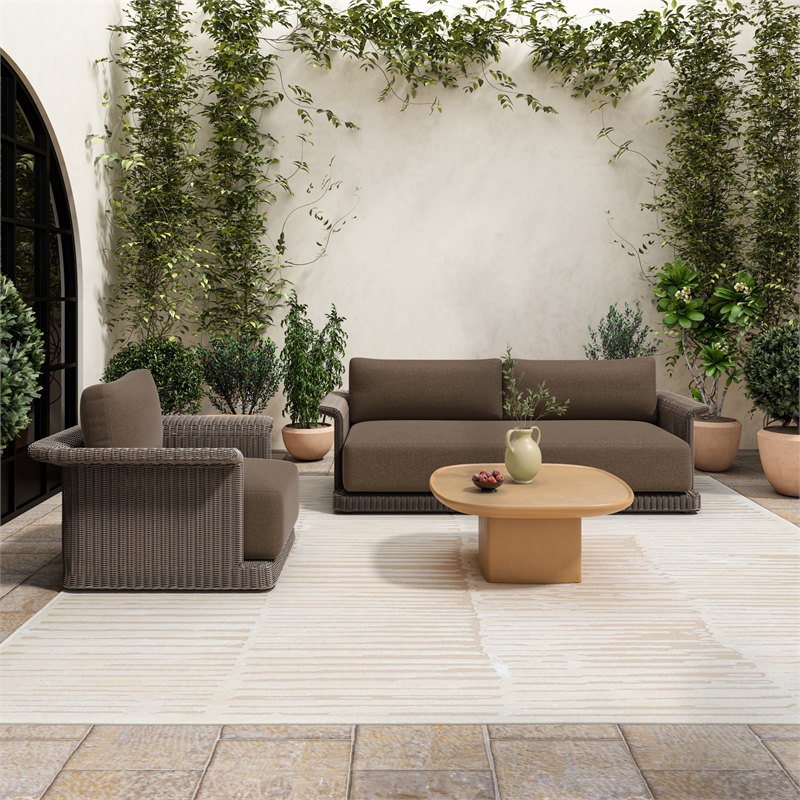 Moe's Home Collection Manon Outdoor Coffee Table Concrete Yellow