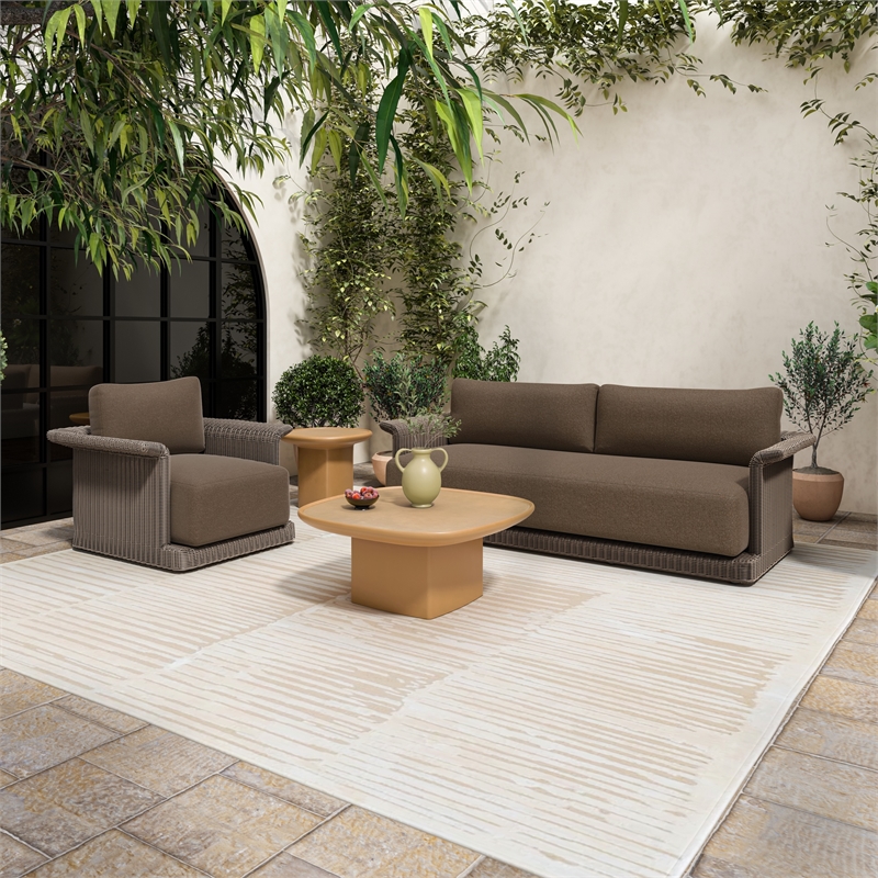 Moe's Home Collection Manon Outdoor Table Concrete Yellow