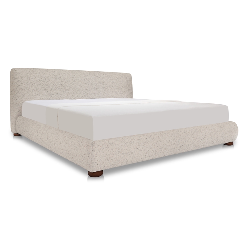 Moe's Home Collection Beau Storage Beds Fabric Gray