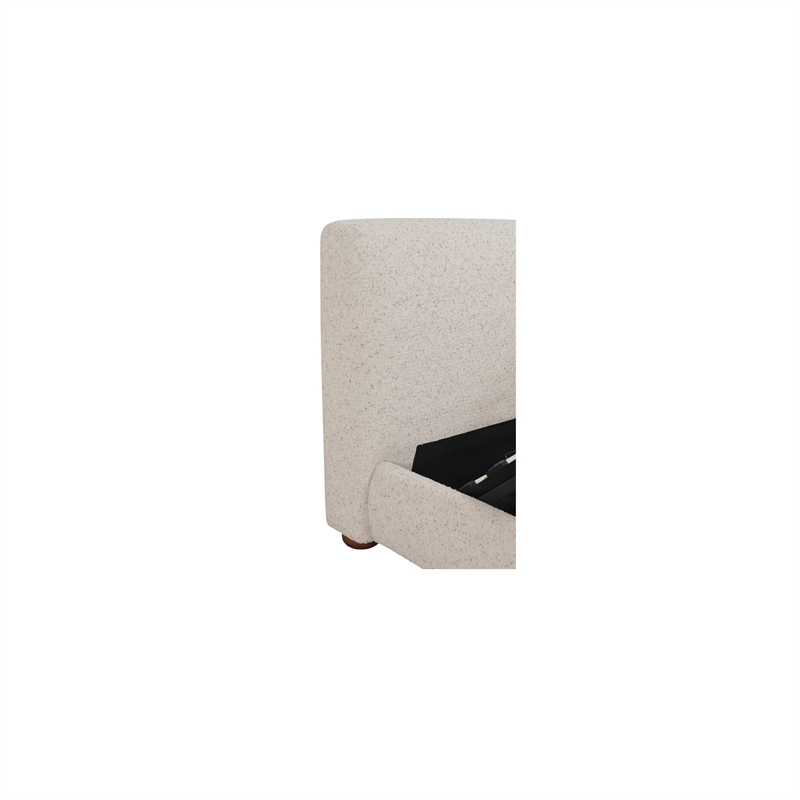 Moe's Home Collection Beau Storage Beds Fabric Gray