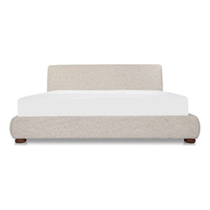 Moe's Home Collection Beau Storage Beds Fabric Gray