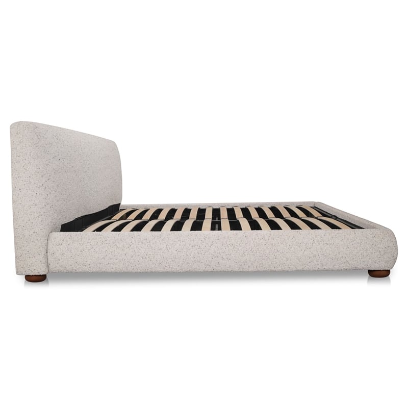 Moe's Home Collection Beau Storage Beds Fabric Gray